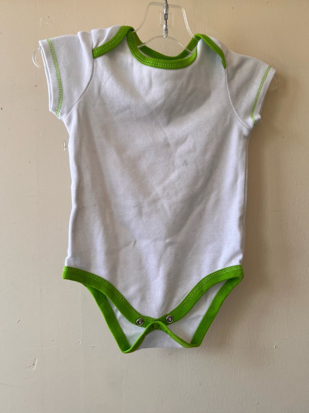 Nickelodeon White Bodysuit with Lime Green Trim